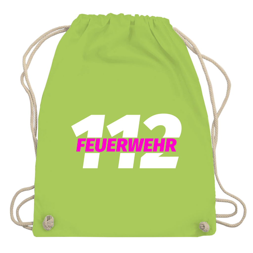 Turnbeutel - 112 Feuerwehr Pink