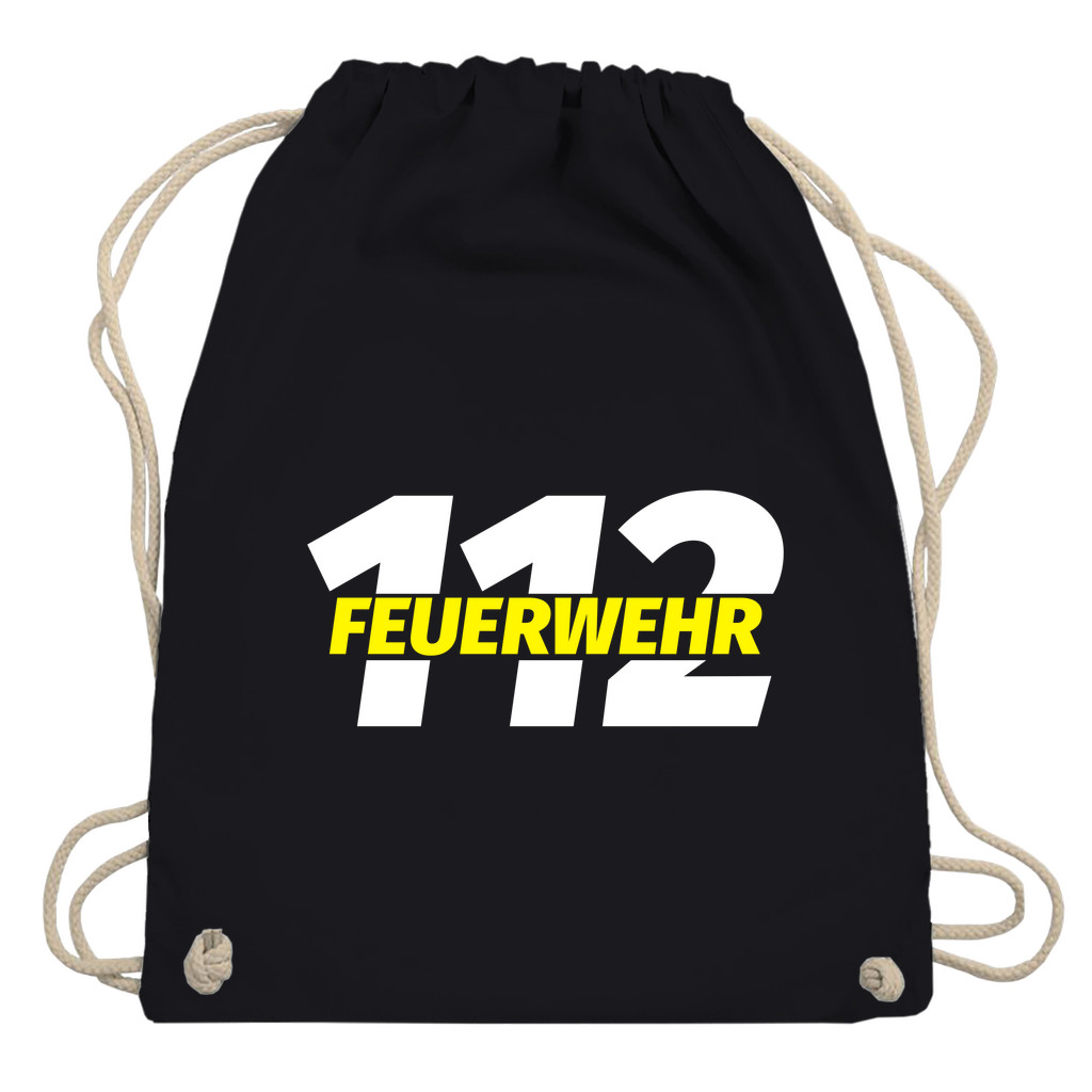 Turnbeutel - 112 Feuerwehr Gelb