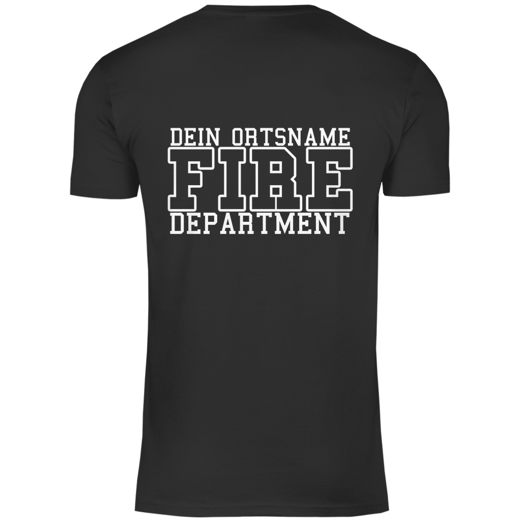Herren T-Shirt - Fire Department (Personalisierbar)