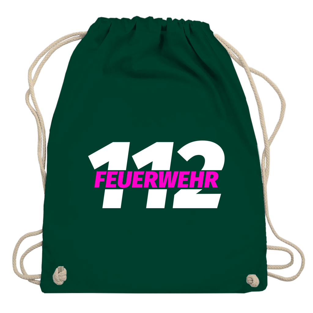 Turnbeutel - 112 Feuerwehr Pink