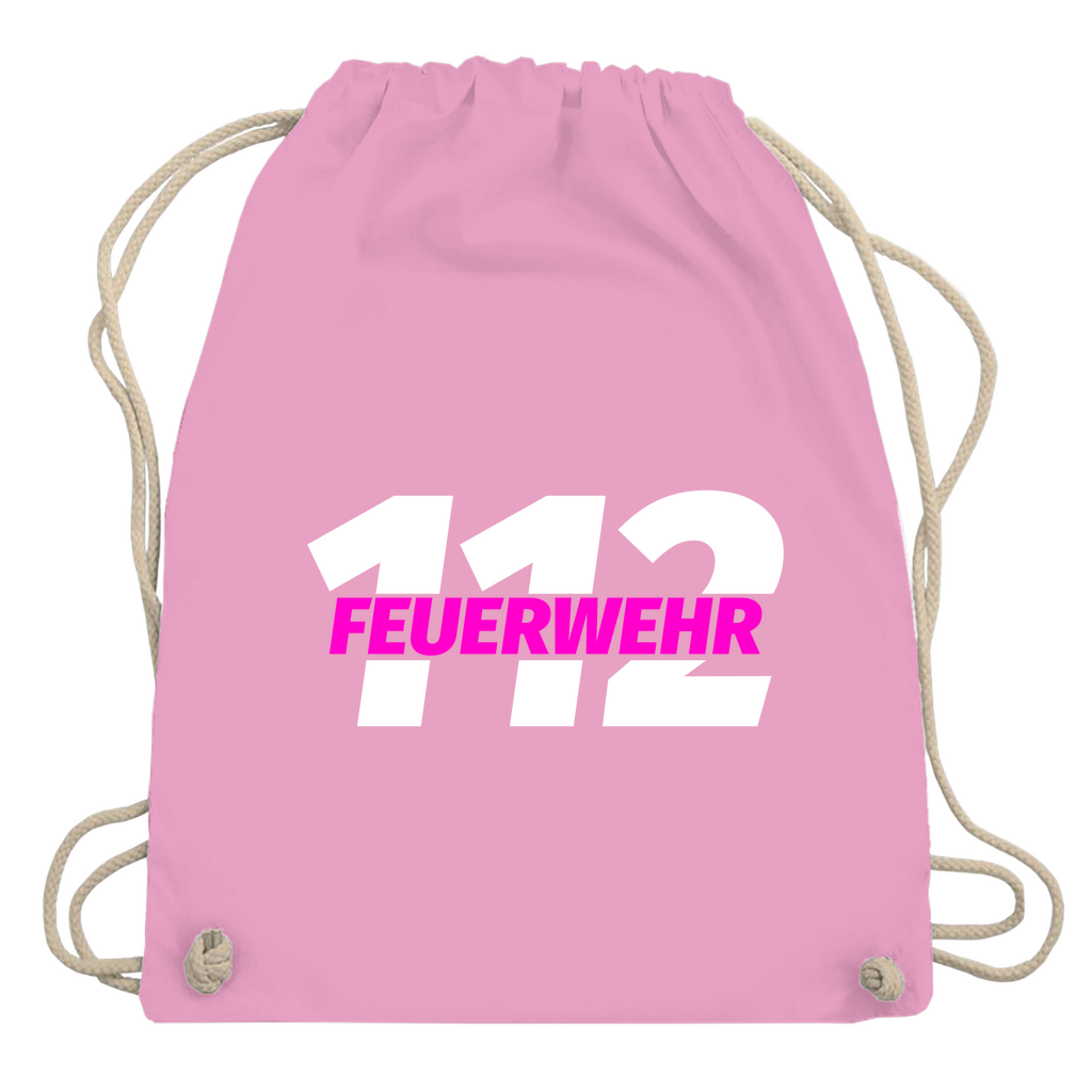 Turnbeutel - 112 Feuerwehr Pink