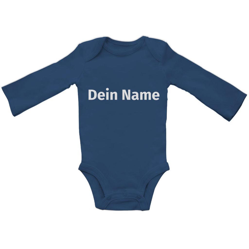 Baby Bio Bodysuite Langarm - Name (Personalisierbar)