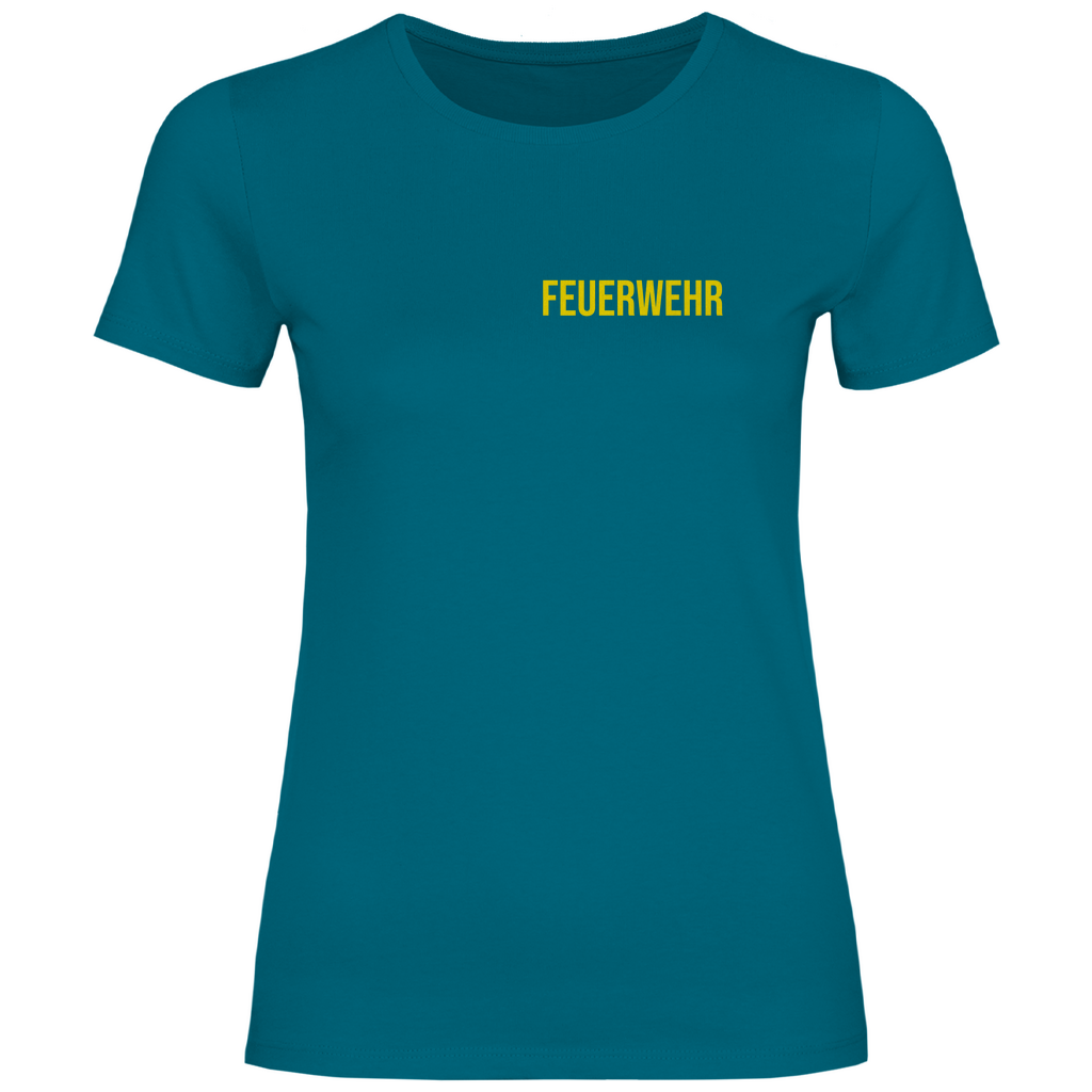 Damen T-Shirt - Feuerwehr Schriftzug (Personalisierbar)
