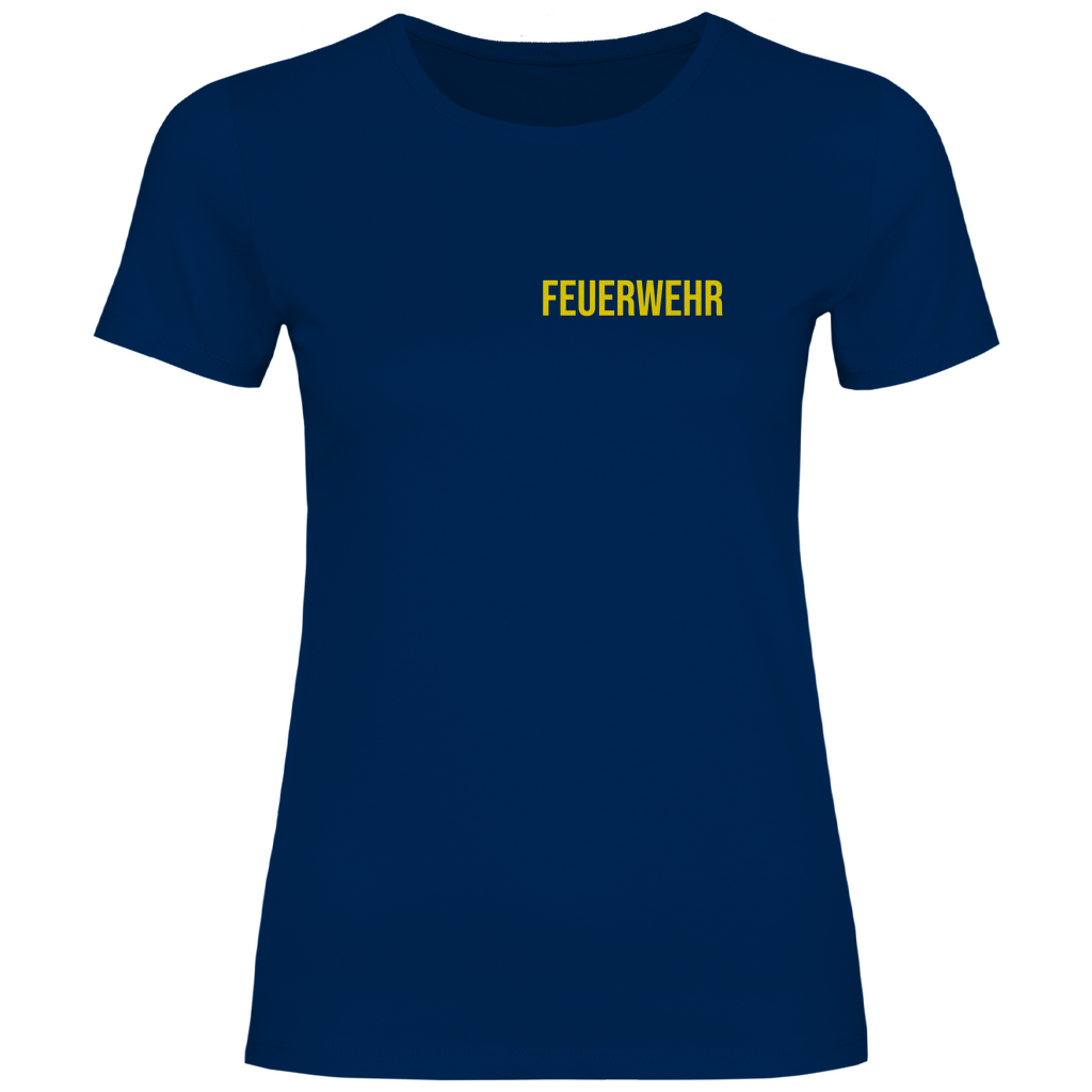 Damen T-Shirt - Feuerwehr Schriftzug (Personalisierbar)
