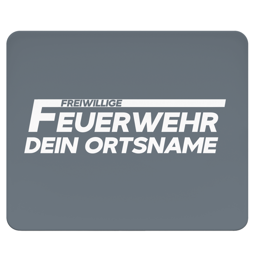 Mousepad - Freiwillige Feuerwehr Weiß/Schwarz (Personalisierbar)