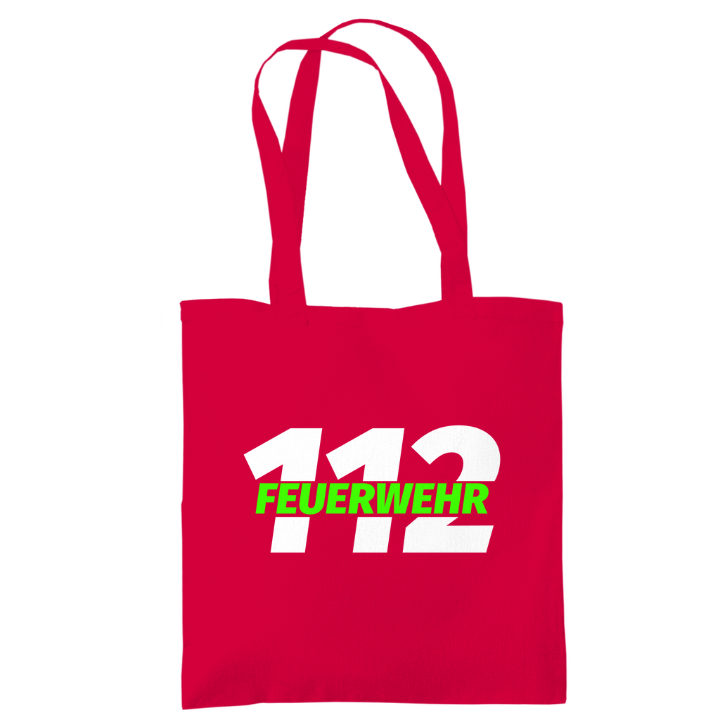 Tragetasche - 112 Feuerwehr Grün