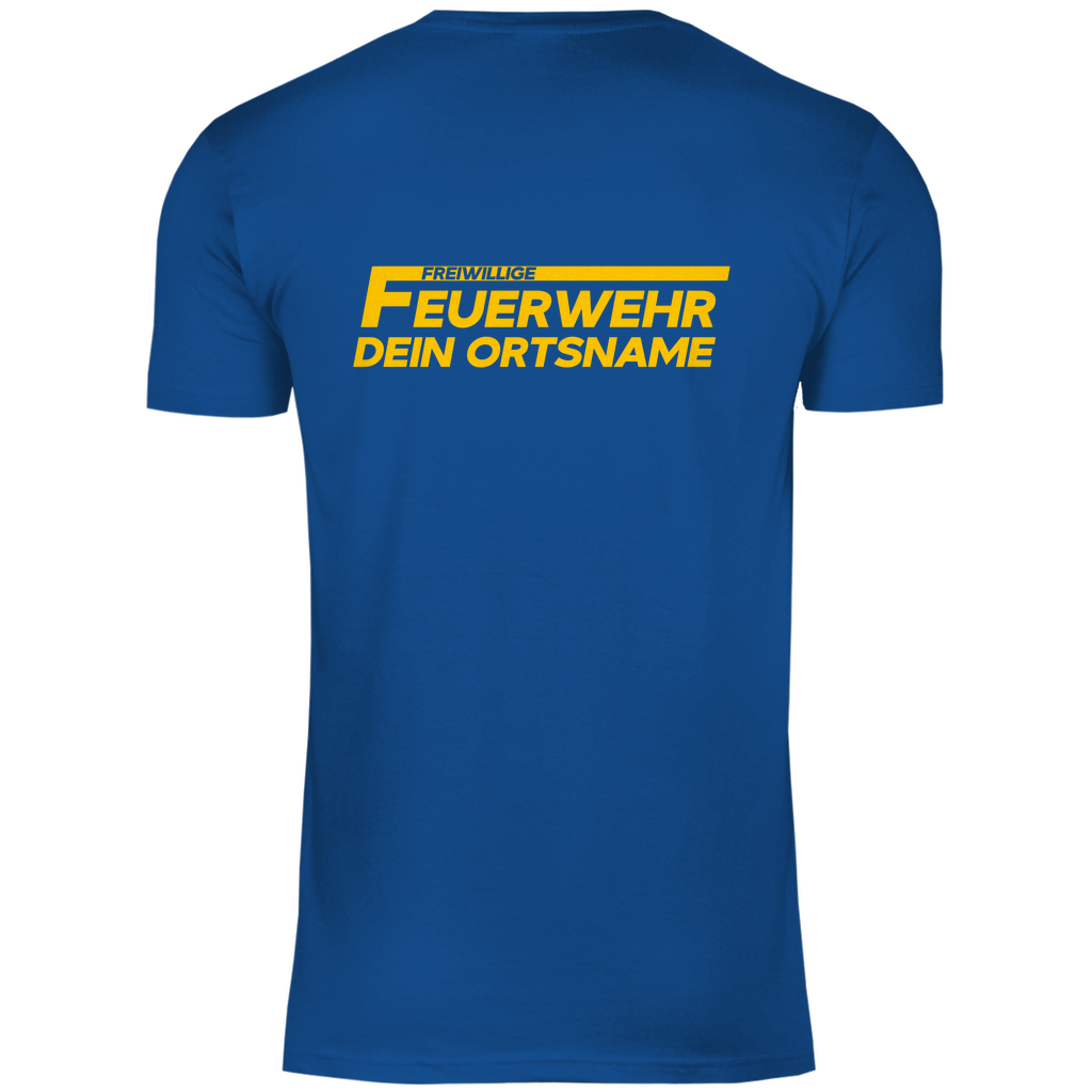 Herren T-Shirt - Freiwillige Feuerwehr Gelb (Personalisierbar)