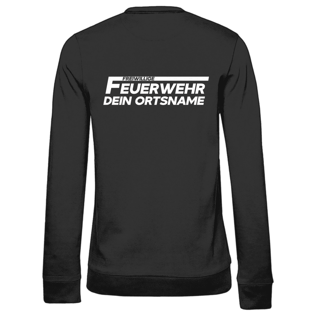 Damen Sweatshirt - Freiwillige Feuerwehr Weiß (Personalisierbar)