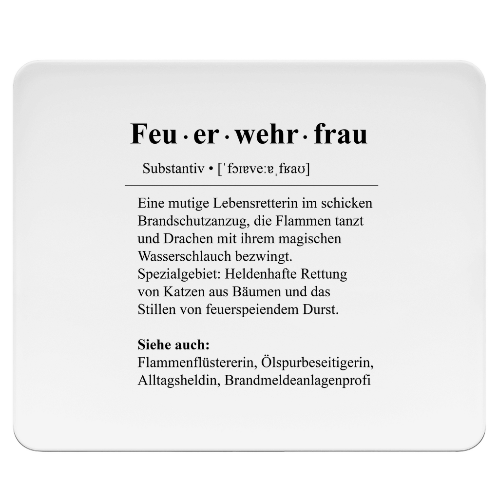 Mousepad - Feuerwehrfrau Definition