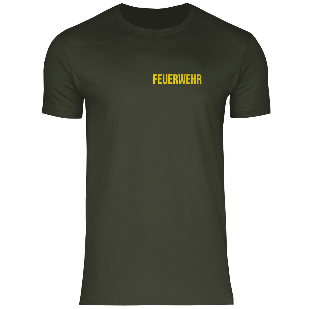 Herren T-Shirt - Feuerwehr Schriftzug (Personalisierbar)