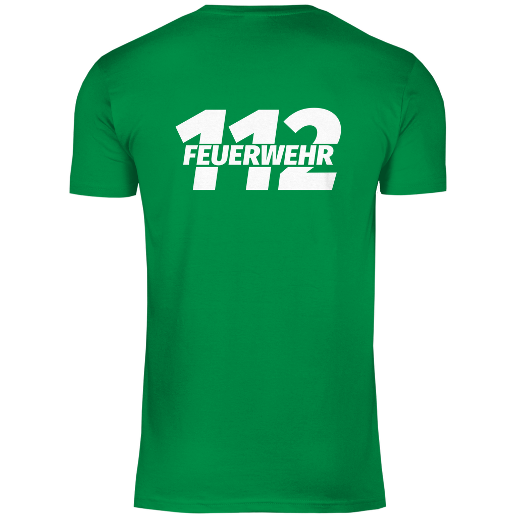 Herren T-Shirt - 112 Feuerwehr Weiß