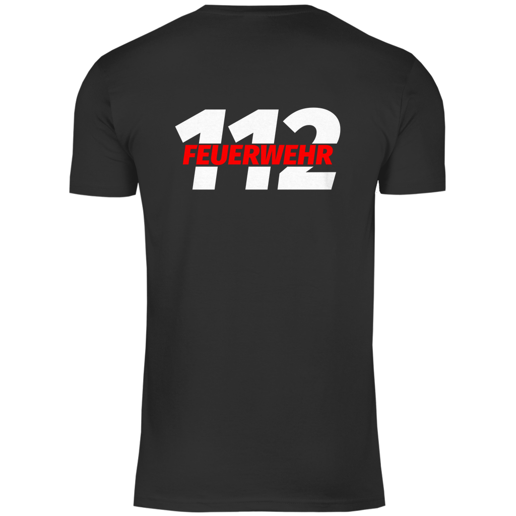 Herren T-Shirt - 112 Feuerwehr Rot