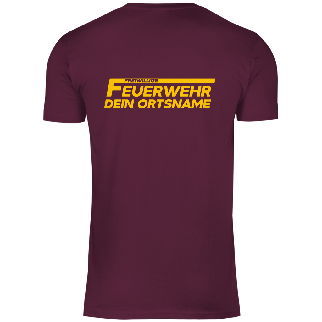Herren T-Shirt - Freiwillige Feuerwehr Gelb (Personalisierbar)