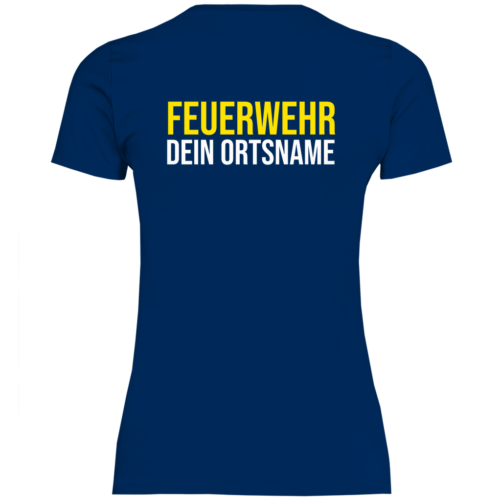 Damen T-Shirt - Feuerwehr Schriftzug (Personalisierbar)
