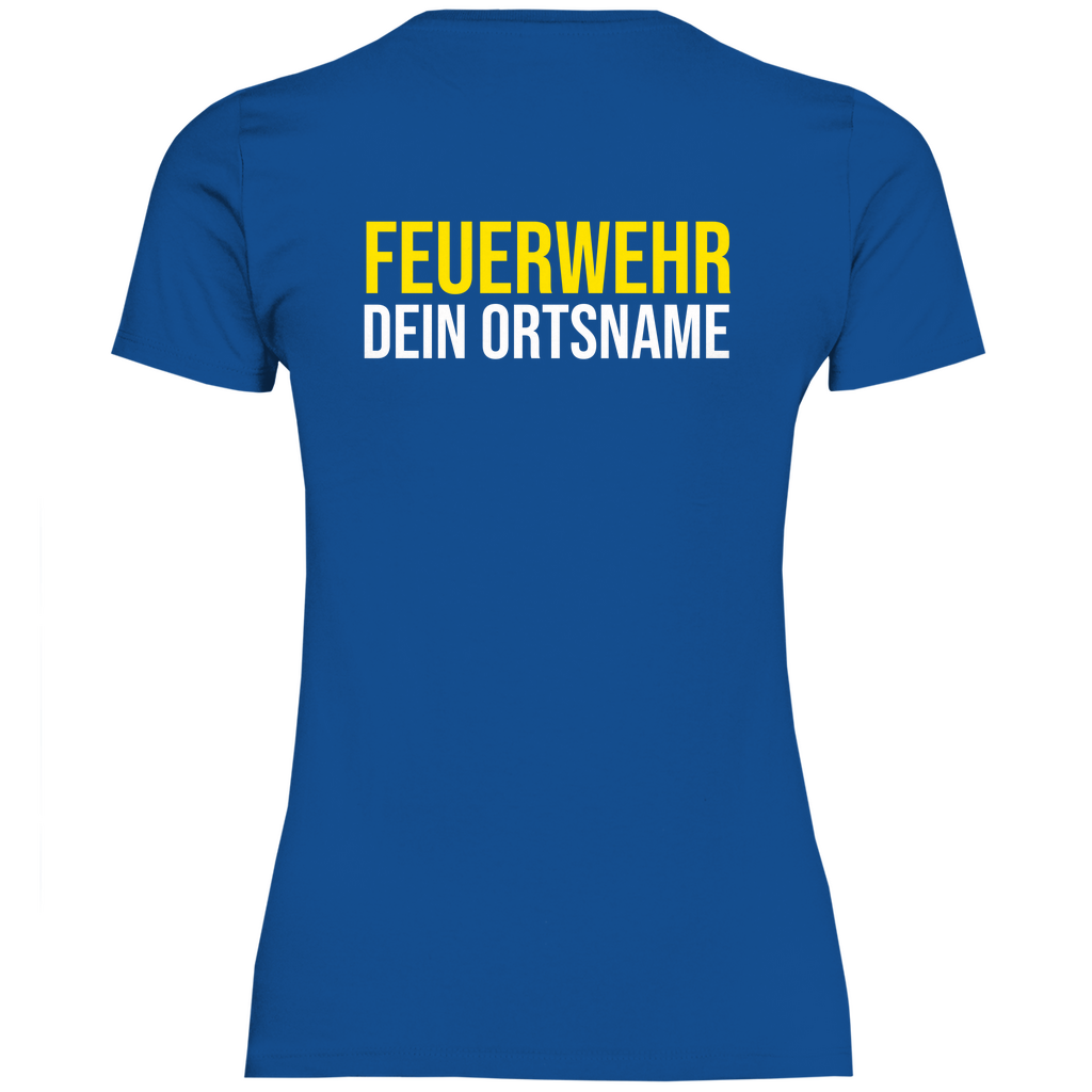 Damen T-Shirt - Feuerwehr Schriftzug (Personalisierbar)