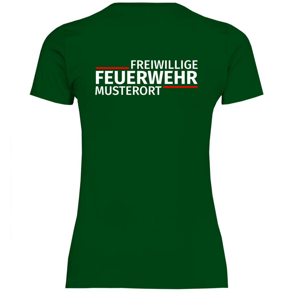 Damen T-Shirt - Modern Freiwillige Feuerwehr (Personalisierbar)