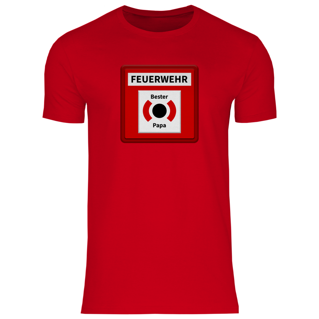 Herren T-Shirt - Brandmelder Bester Papa