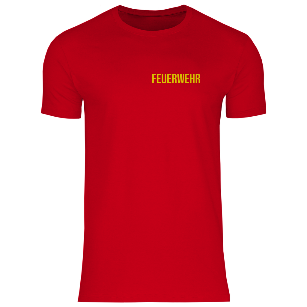 Herren T-Shirt - Feuerwehr Schriftzug (Personalisierbar)