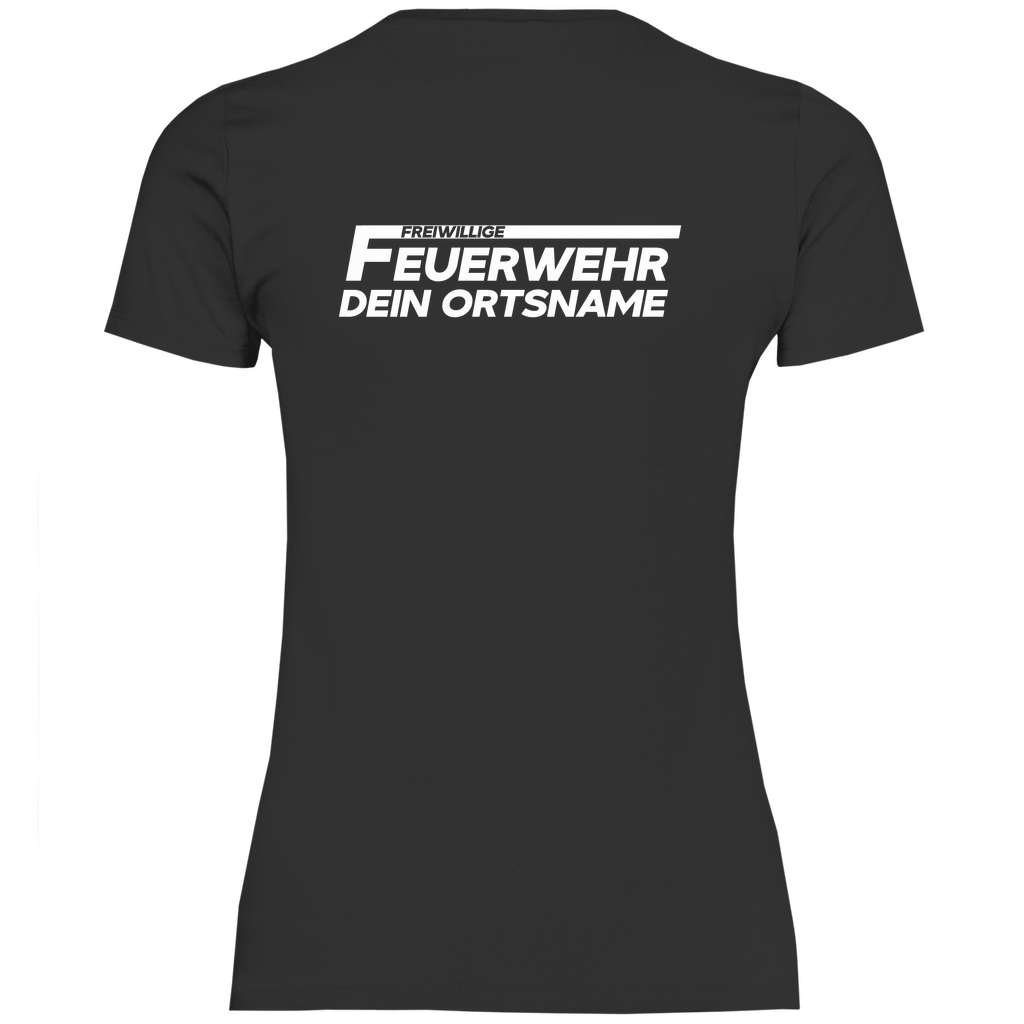 Damen T-Shirt - Freiwillige Feuerwehr Weiß (Personalisierbar)