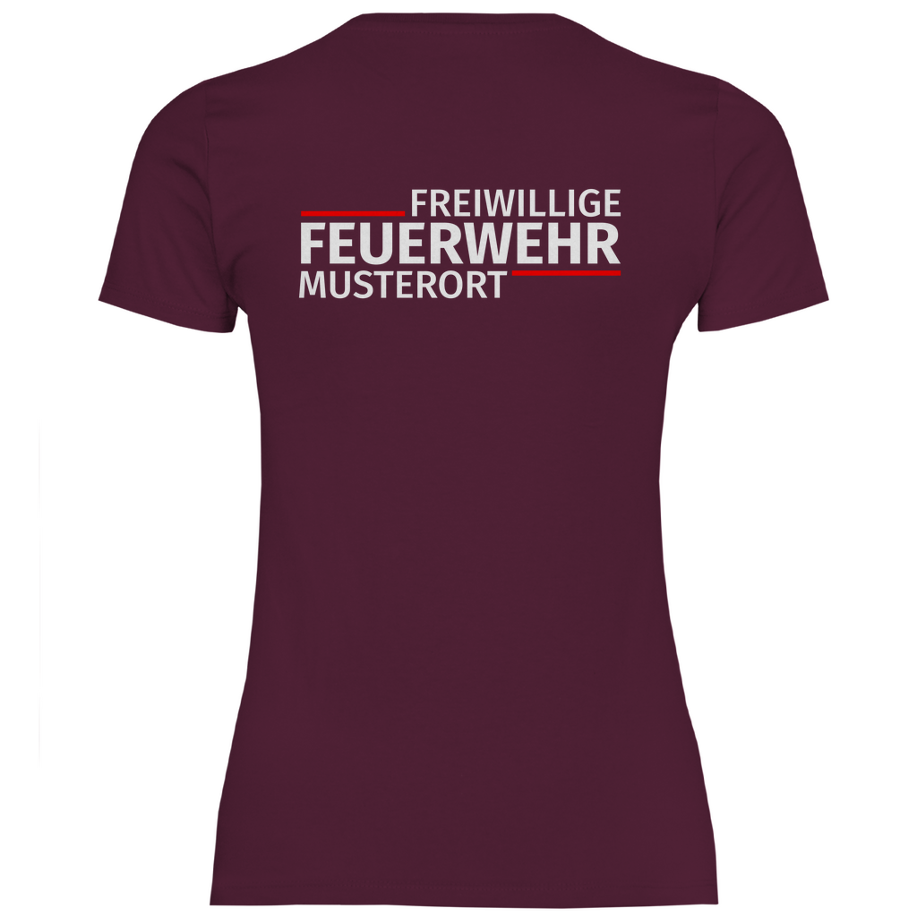 Damen T-Shirt - Modern Freiwillige Feuerwehr (Personalisierbar)
