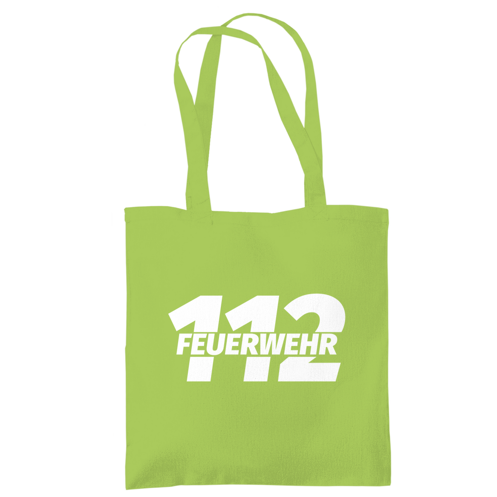 Tragetasche - 112 Feuerwehr Weiß