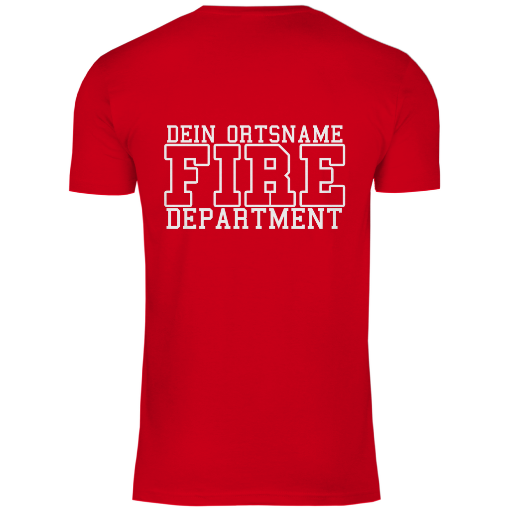 Herren T-Shirt - Fire Department (Personalisierbar)
