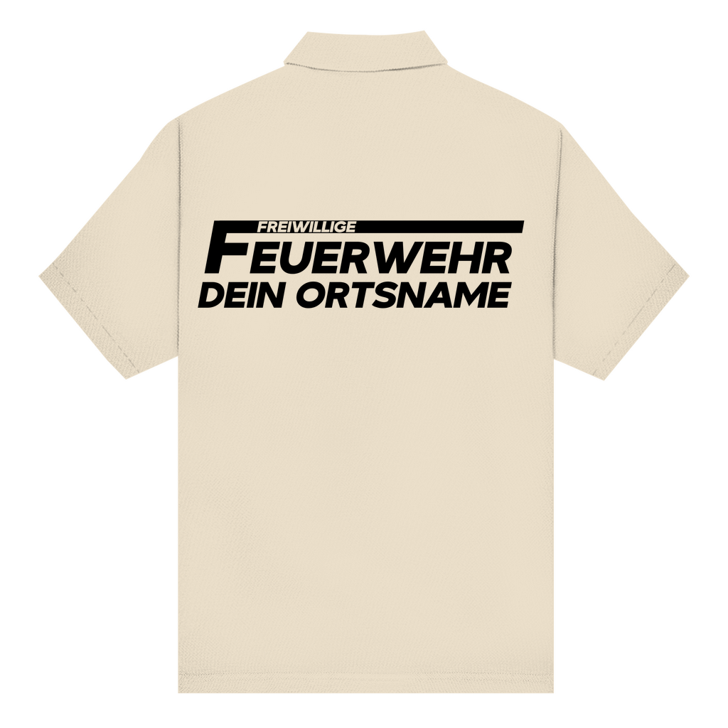 Unisex Poloshirt - Freiwillige Feuerwehr Schwarz (Personalisierbar)