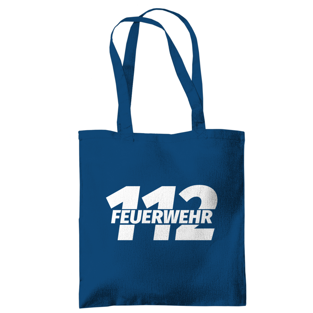 Tragetasche - 112 Feuerwehr Weiß