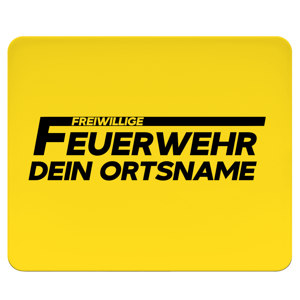 Mousepad - Freiwillige Feuerwehr Weiß/Schwarz (Personalisierbar)