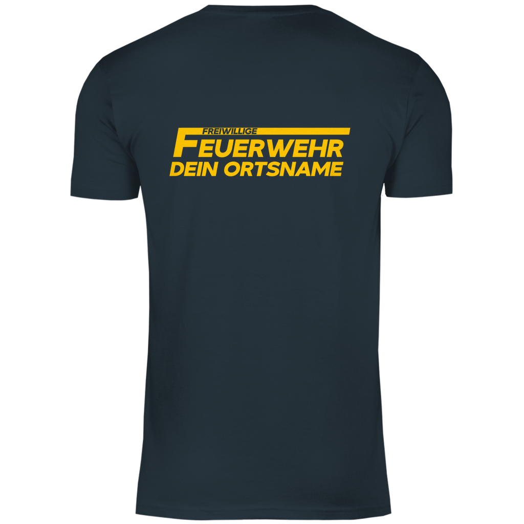 Herren T-Shirt - Freiwillige Feuerwehr Gelb (Personalisierbar)