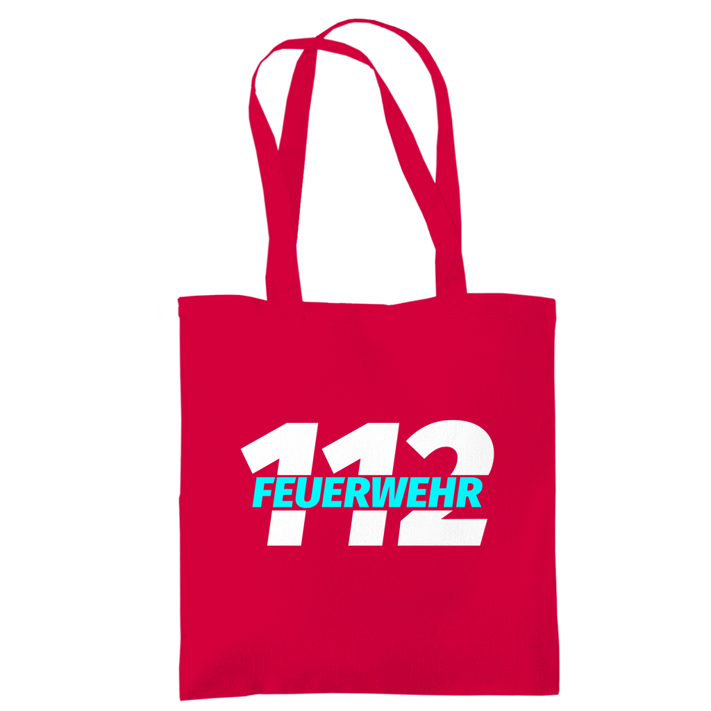 Tragetasche - 112 Feuerwehr Blau