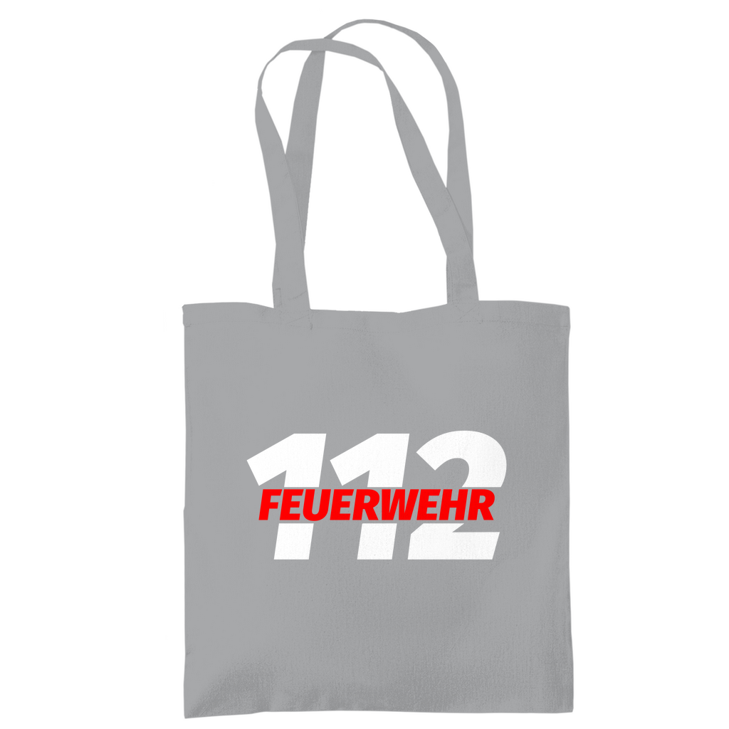 Tragetasche - 112 Feuerwehr Rot