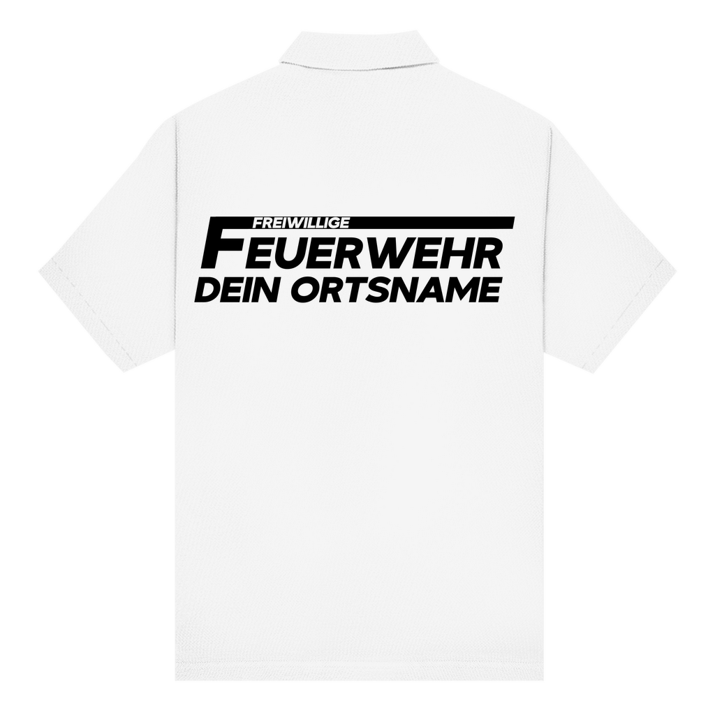 Unisex Poloshirt - Freiwillige Feuerwehr Schwarz (Personalisierbar)