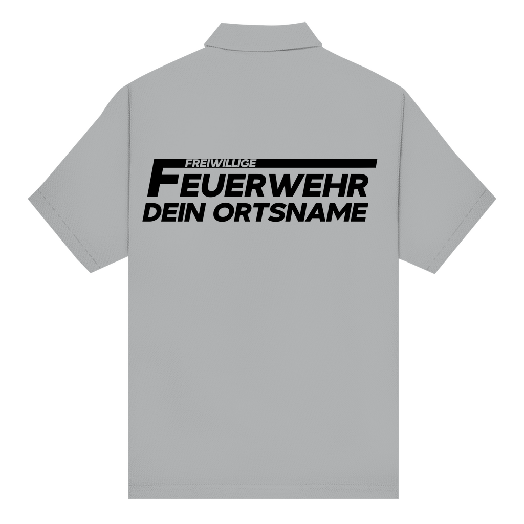 Unisex Poloshirt - Freiwillige Feuerwehr Schwarz (Personalisierbar)