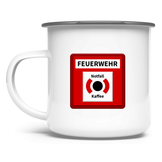 Emaille Tasse - Brandmelder