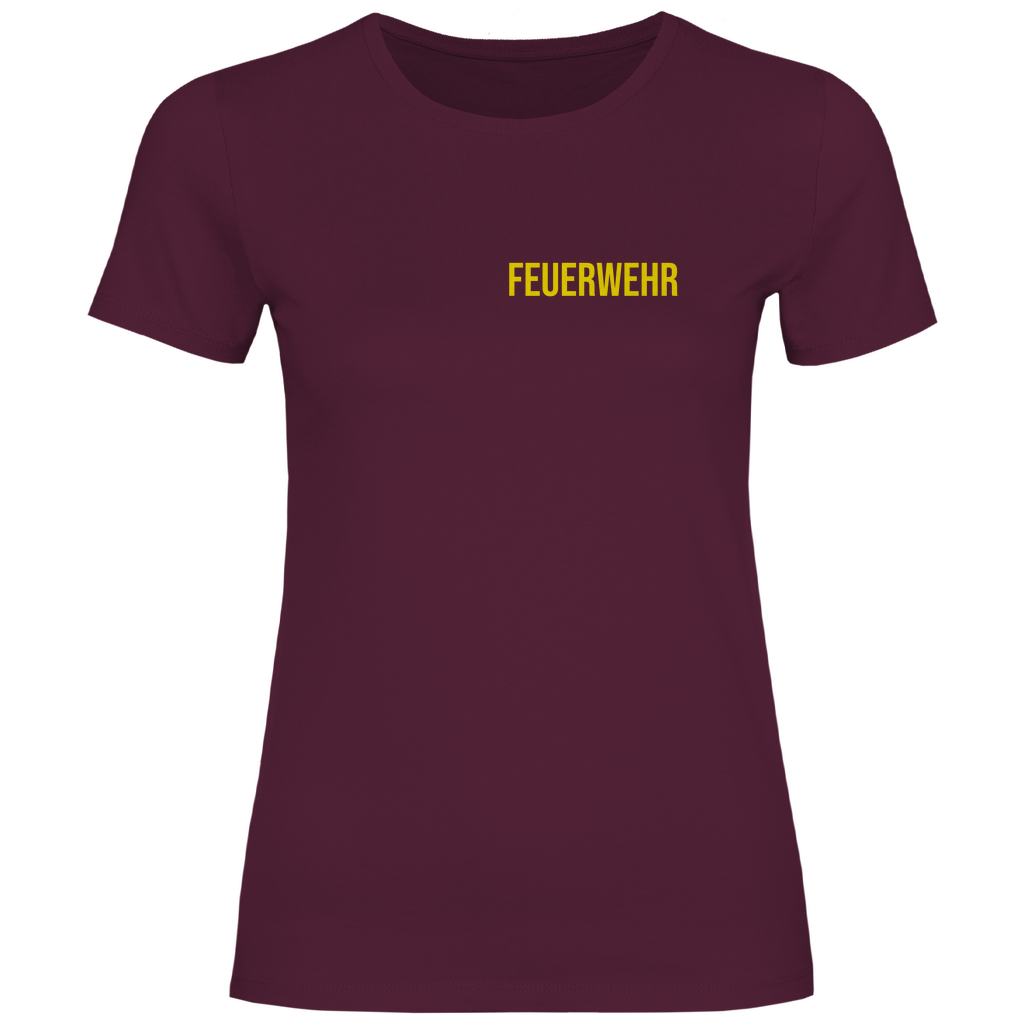 Damen T-Shirt - Feuerwehr Schriftzug (Personalisierbar)
