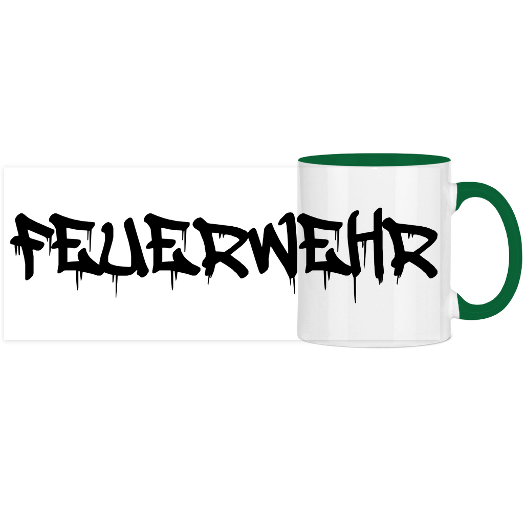 Panorama Tasse zweifarbig - Feuerwehr Marker