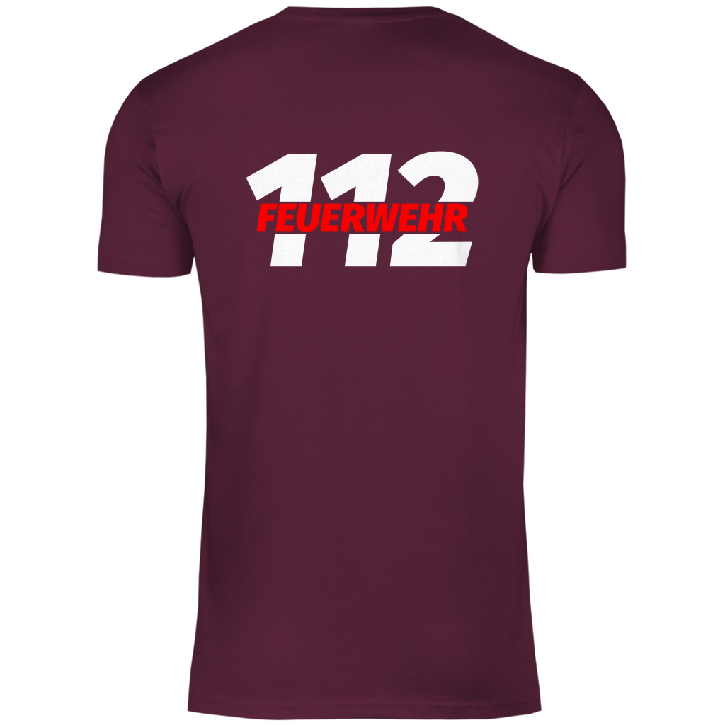Herren T-Shirt - 112 Feuerwehr Rot