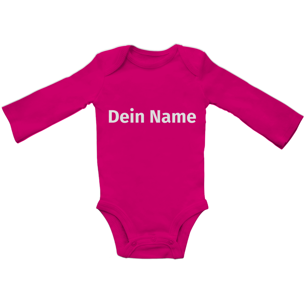 Baby Bio Bodysuite Langarm - Name (Personalisierbar)