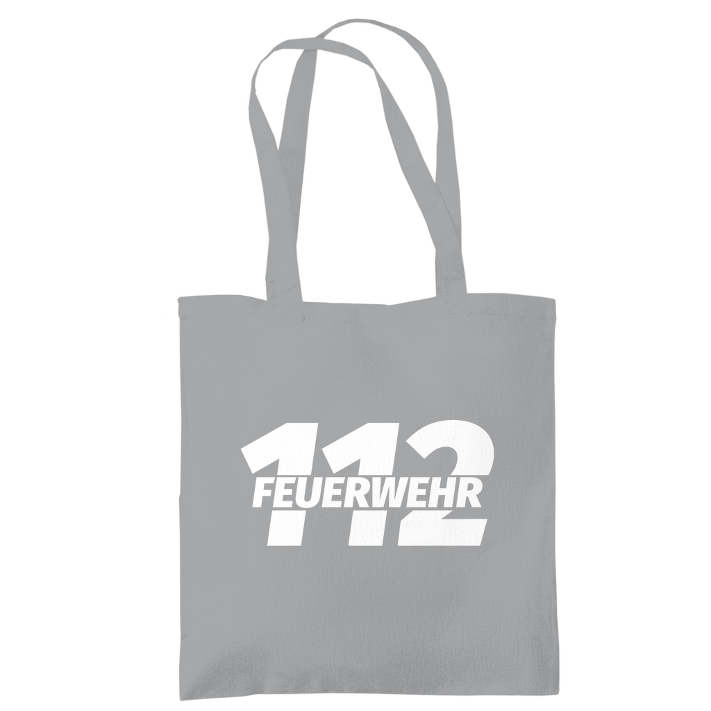 Tragetasche - 112 Feuerwehr Weiß