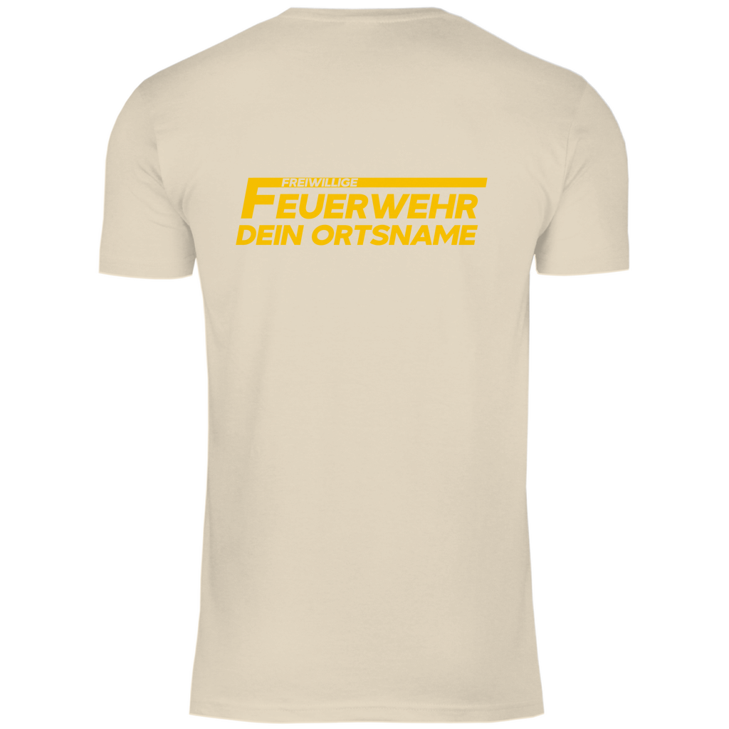 Herren T-Shirt - Freiwillige Feuerwehr Gelb (Personalisierbar)