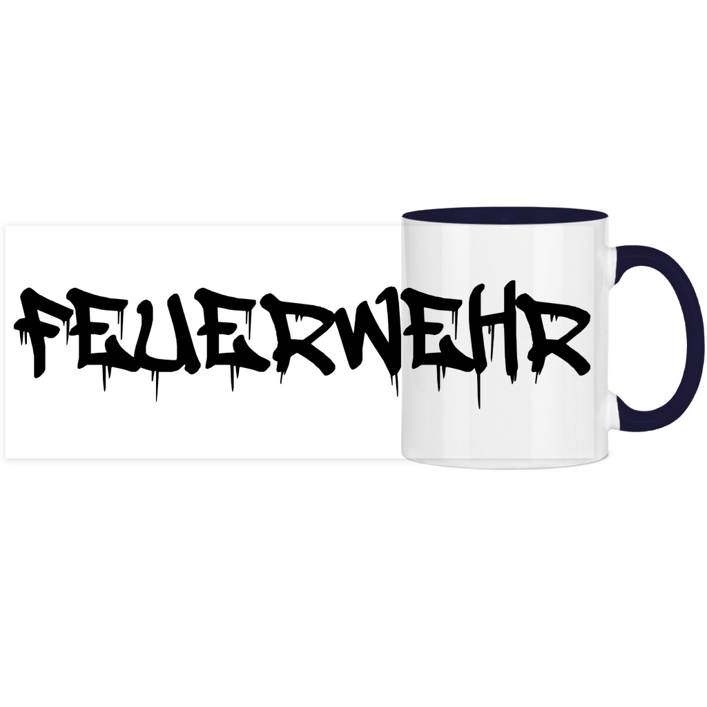 Panorama Tasse zweifarbig - Feuerwehr Marker