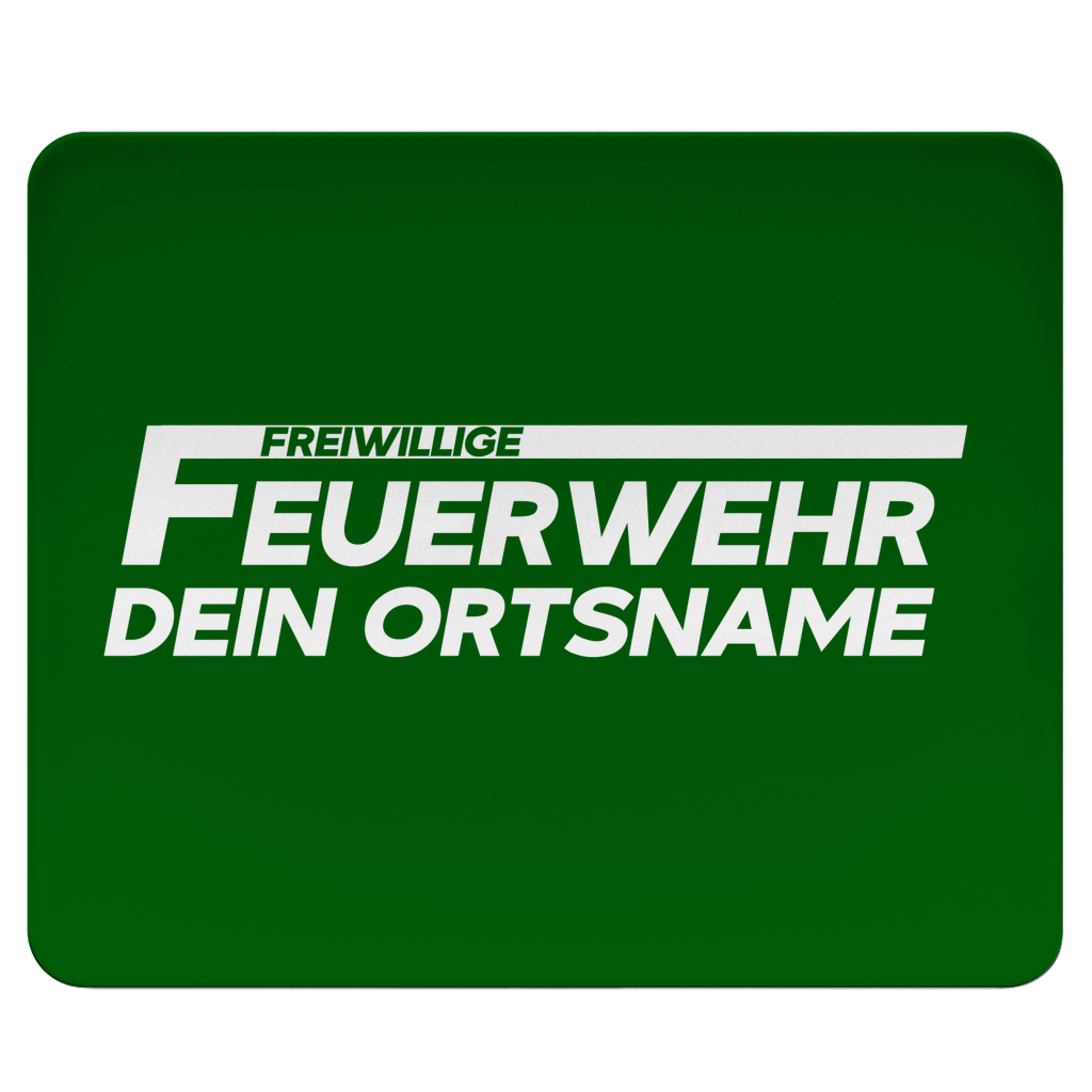 Mousepad - Freiwillige Feuerwehr Weiß/Schwarz (Personalisierbar)