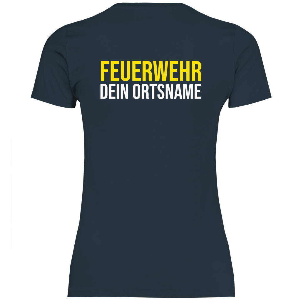 Damen T-Shirt - Feuerwehr Schriftzug (Personalisierbar)