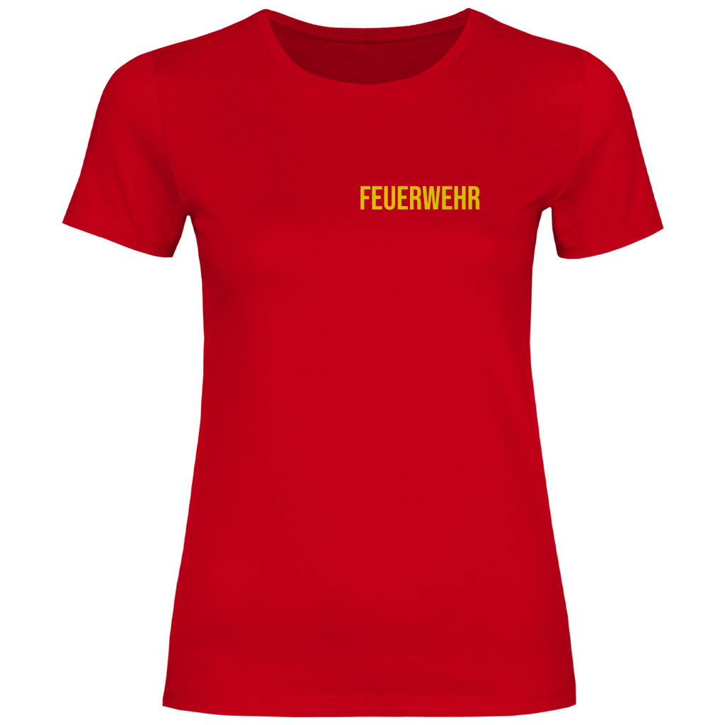 Damen T-Shirt - Feuerwehr Schriftzug (Personalisierbar)