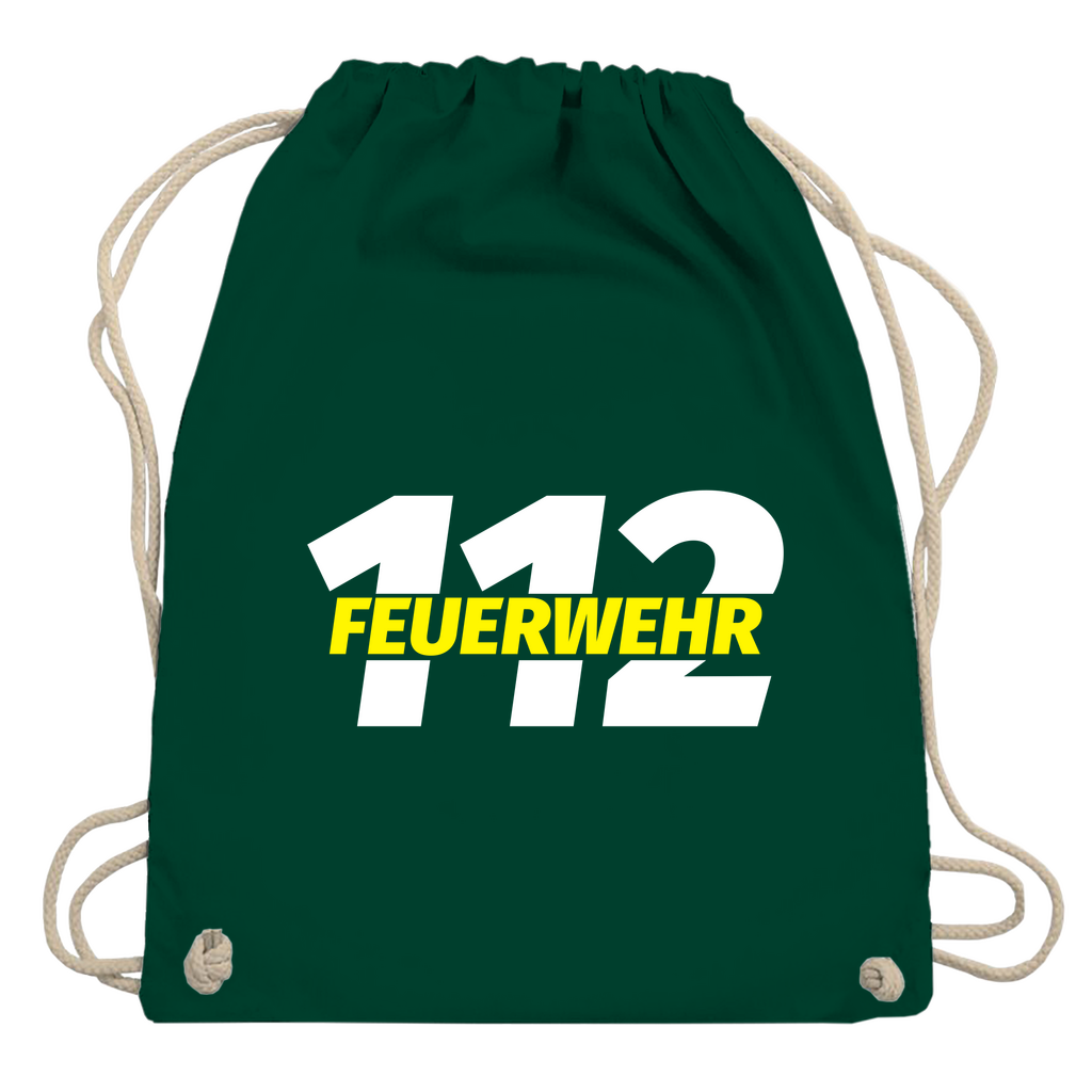 Turnbeutel - 112 Feuerwehr Gelb