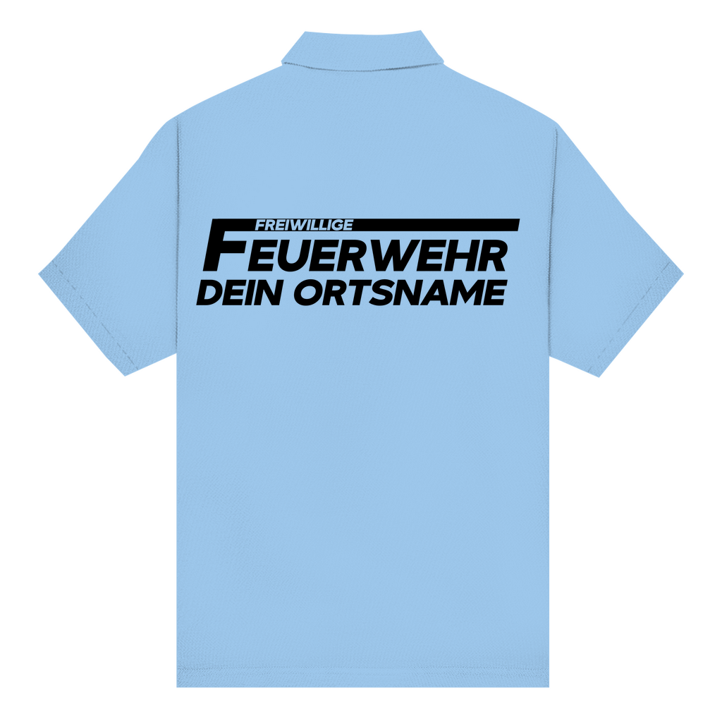 Unisex Poloshirt - Freiwillige Feuerwehr Schwarz (Personalisierbar)