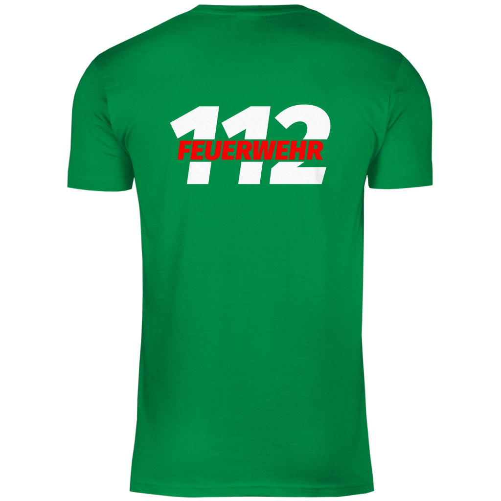 Herren T-Shirt - 112 Feuerwehr Rot