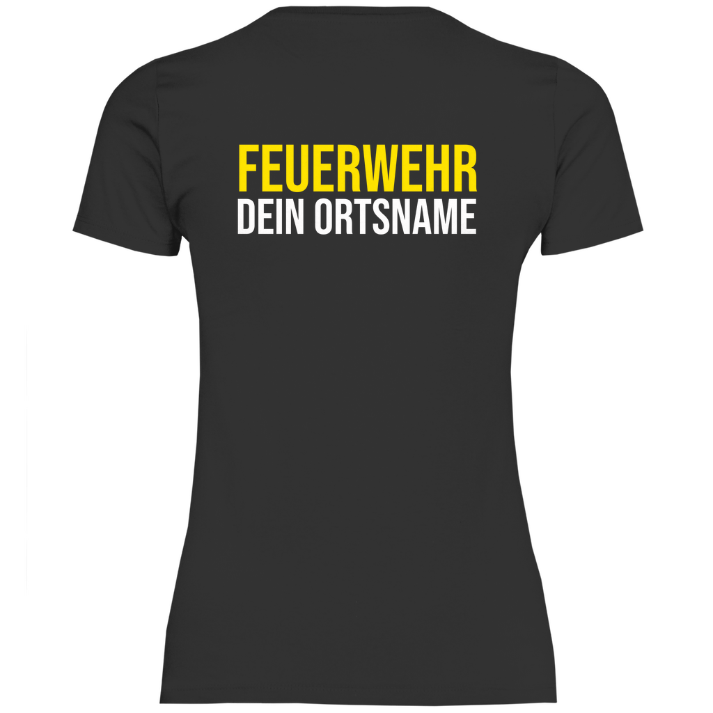 Damen T-Shirt - Feuerwehr Schriftzug (Personalisierbar)