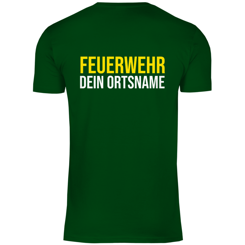 Herren T-Shirt - Feuerwehr Schriftzug (Personalisierbar)